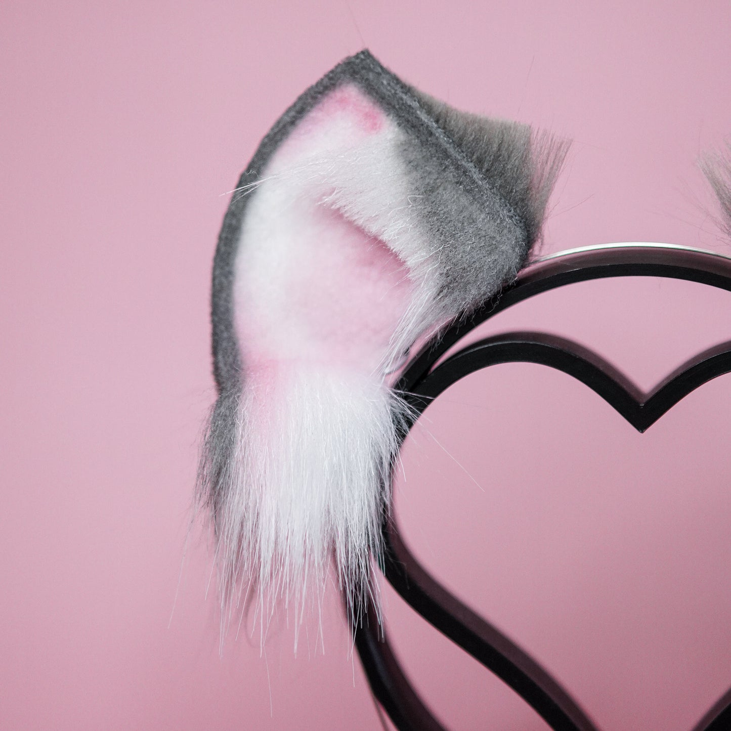 Cat Ears Kitty Ears Faux Fur Ears in Grey