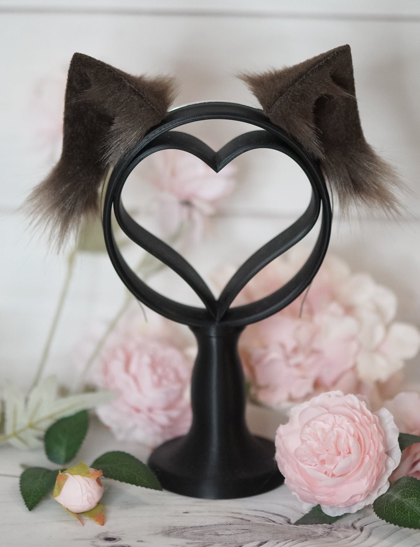 Brown Basic Kitty faux fur Cat Ears