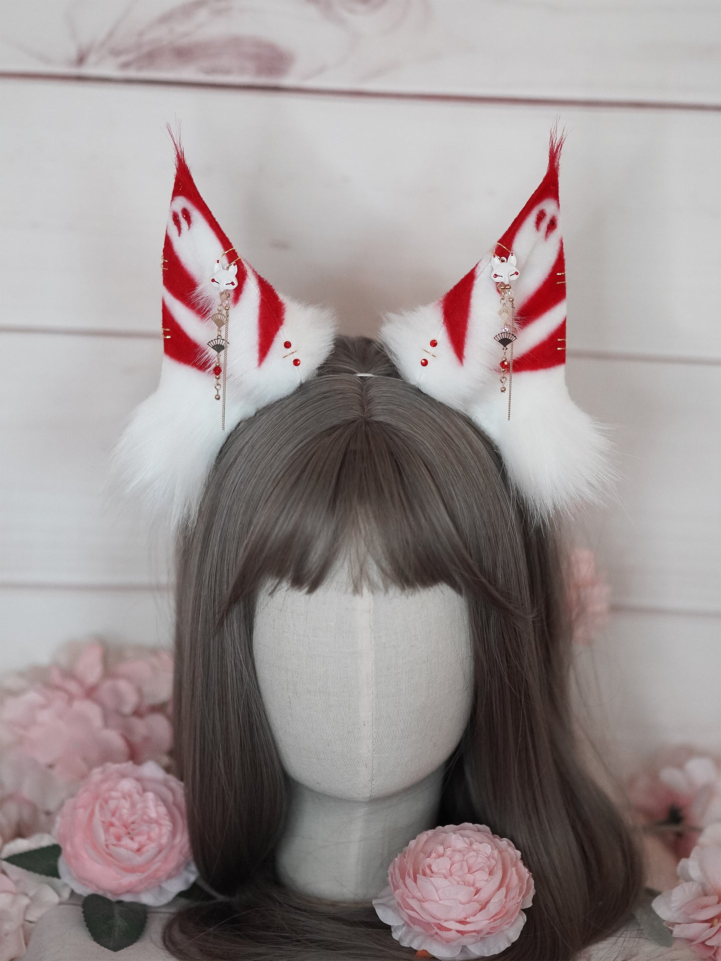 Shrine Red Kitsune Fox Ears