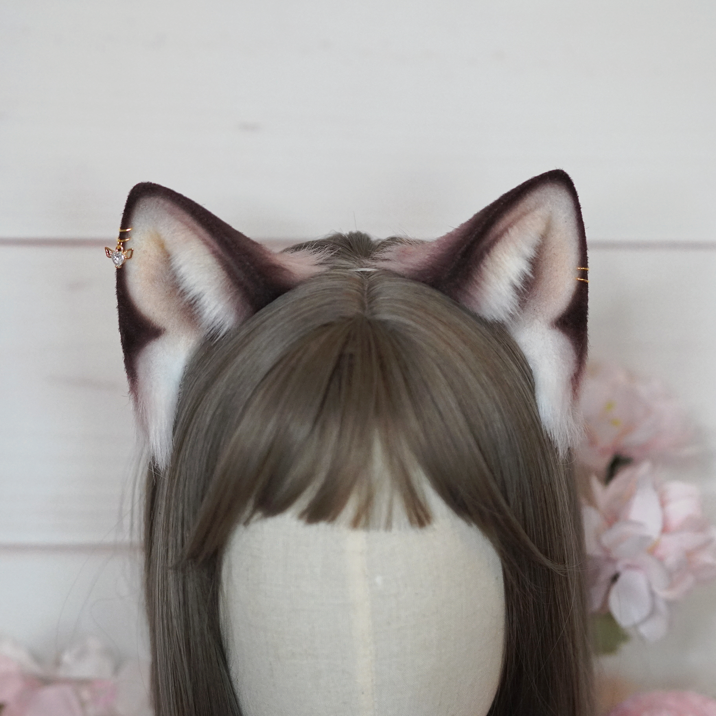 Cat Ears: handmade violet brown Cosplay Kitty ears
