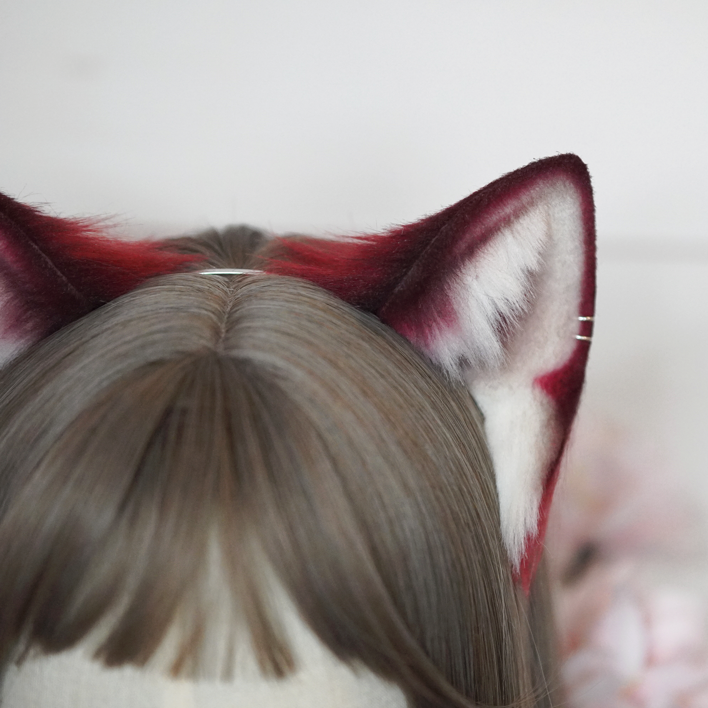 Cat Ears: handmade red Cosplay Kitty ears