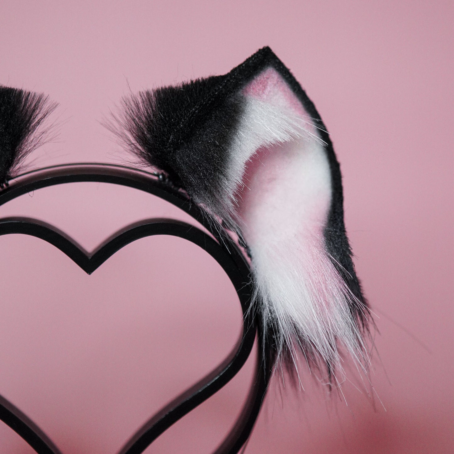 Cat Ears Kitty Ears Faux Fur Ears in Black