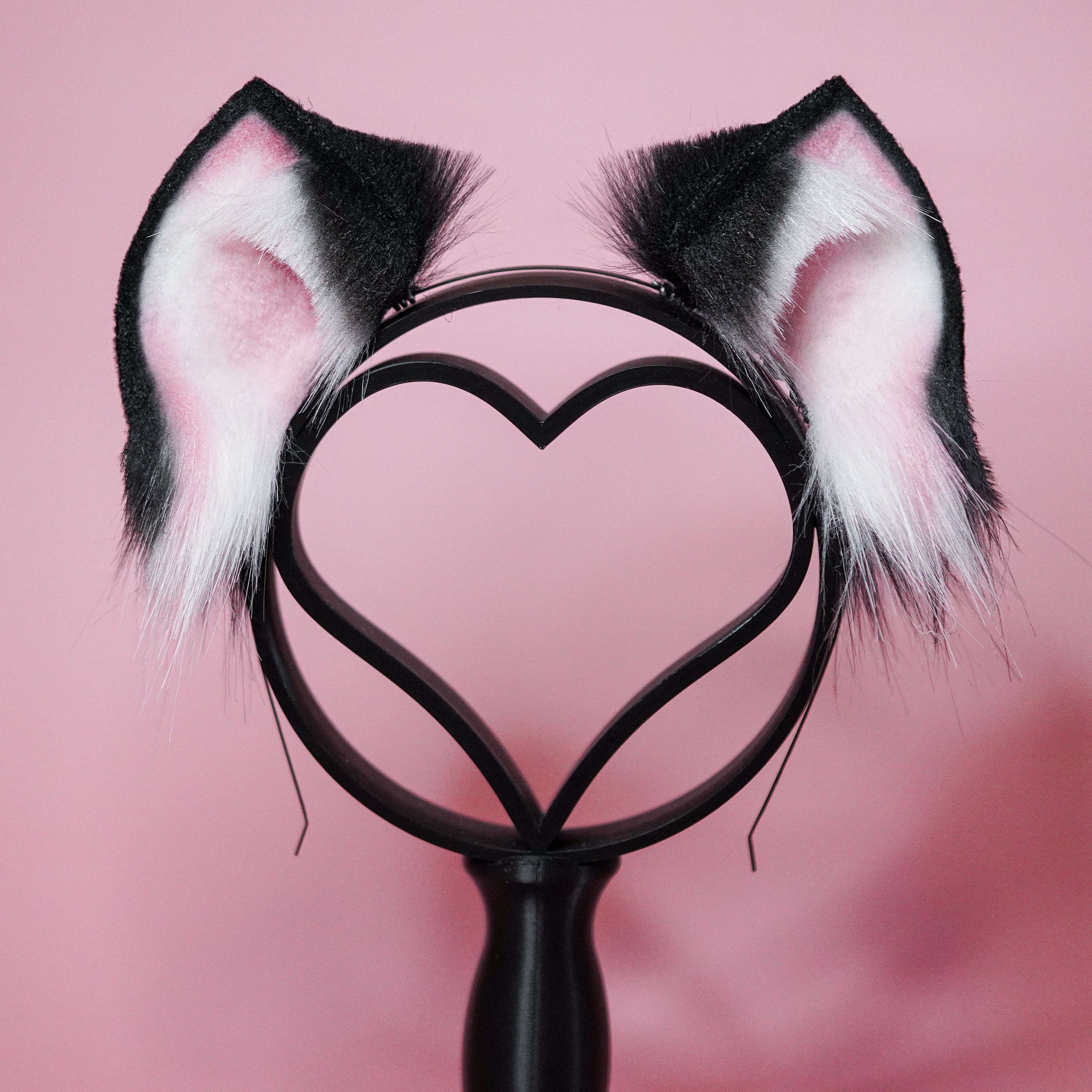 Cat Ears Kitty Ears Faux Fur Ears in Black – CosCosEars