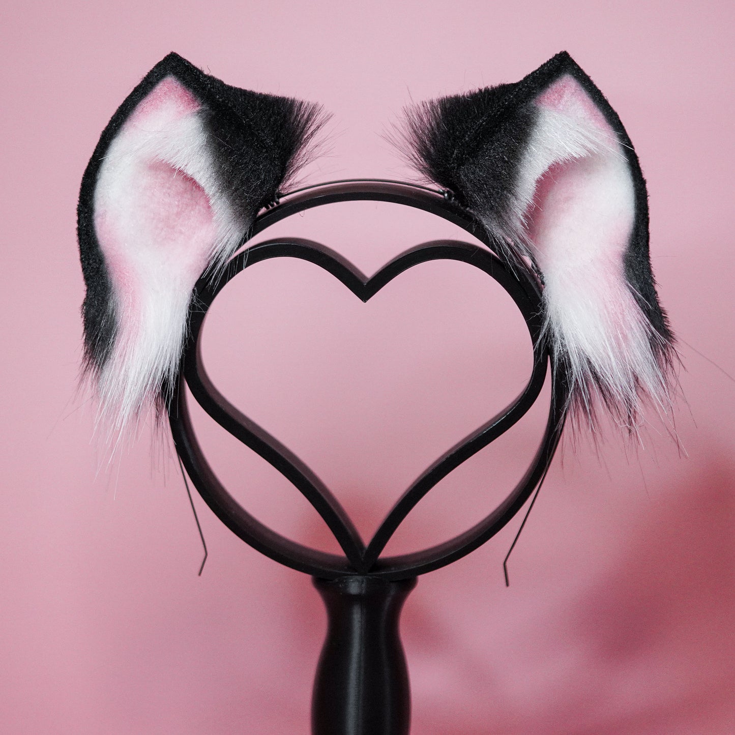 Cat Ears Kitty Ears Faux Fur Ears in Black