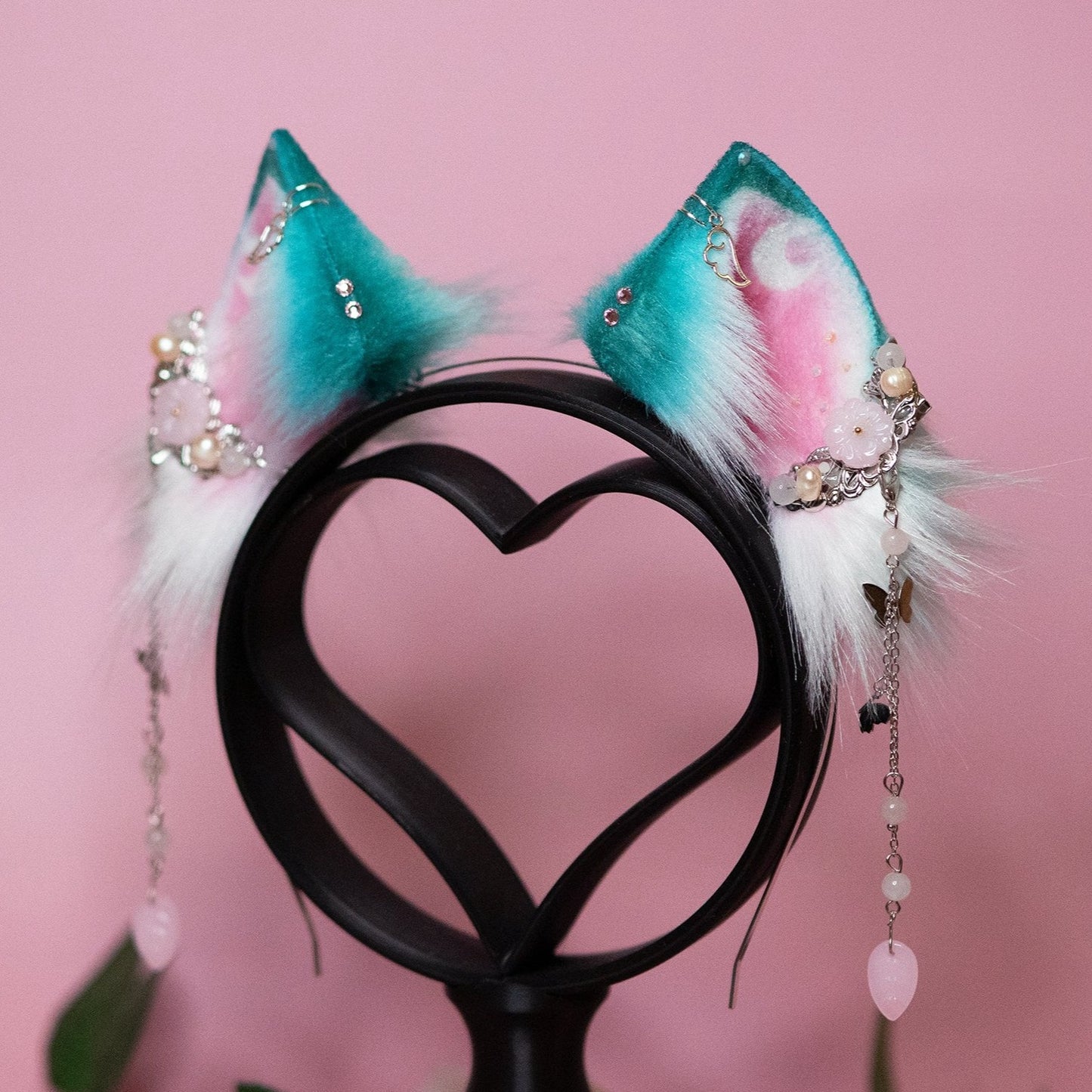 [Ready To Ship] Moon Cat Ears With Charms