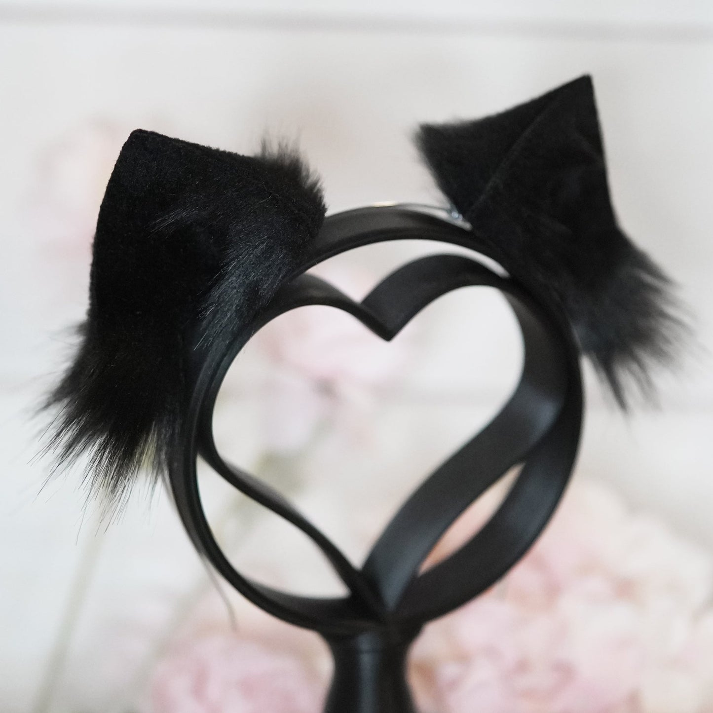 Black Basic Kitty faux fur Cat Ears