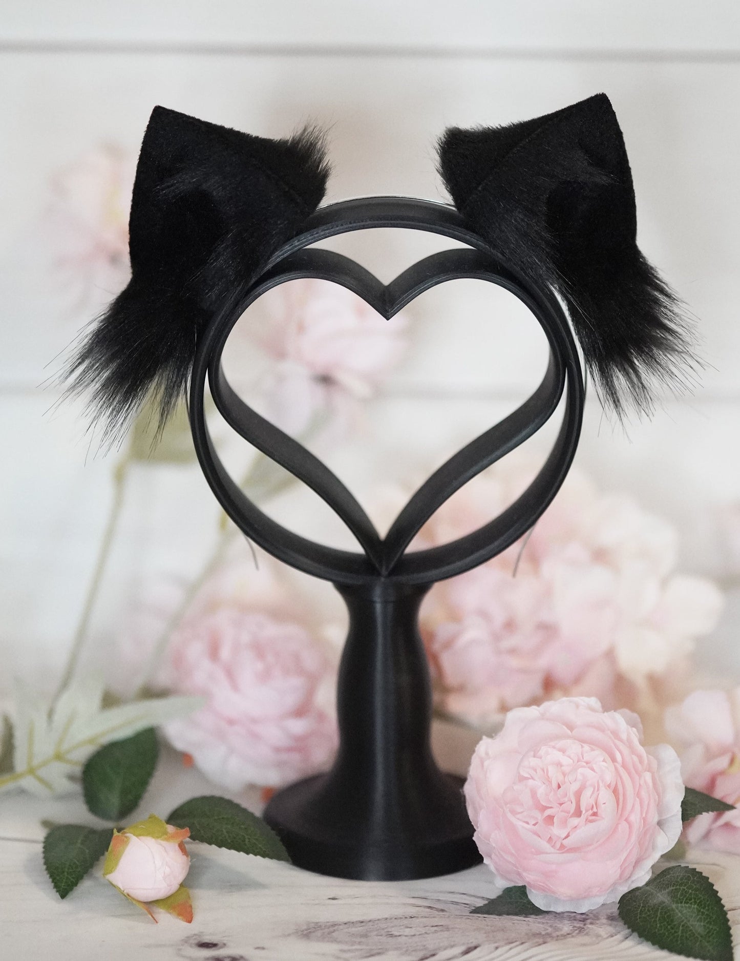Black Basic Kitty faux fur Cat Ears