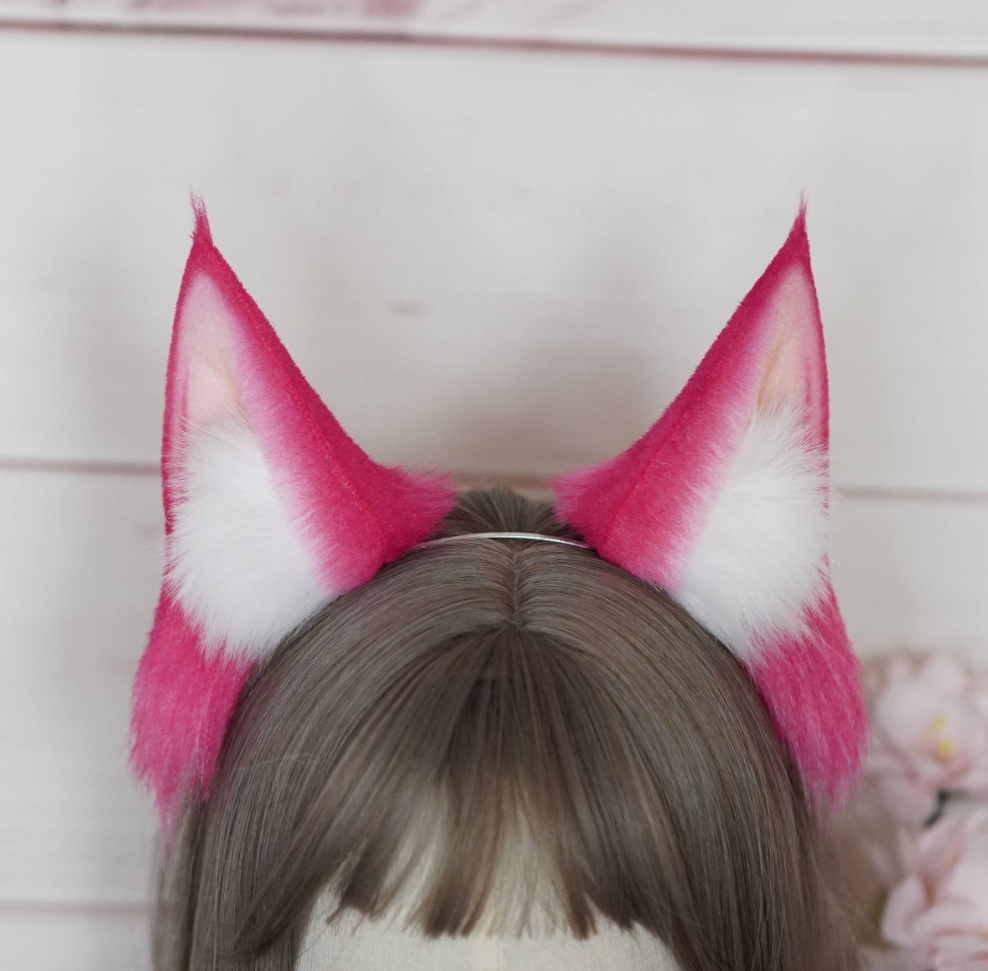 Ahri pink academia League of Legends Cosplay Fox Ears