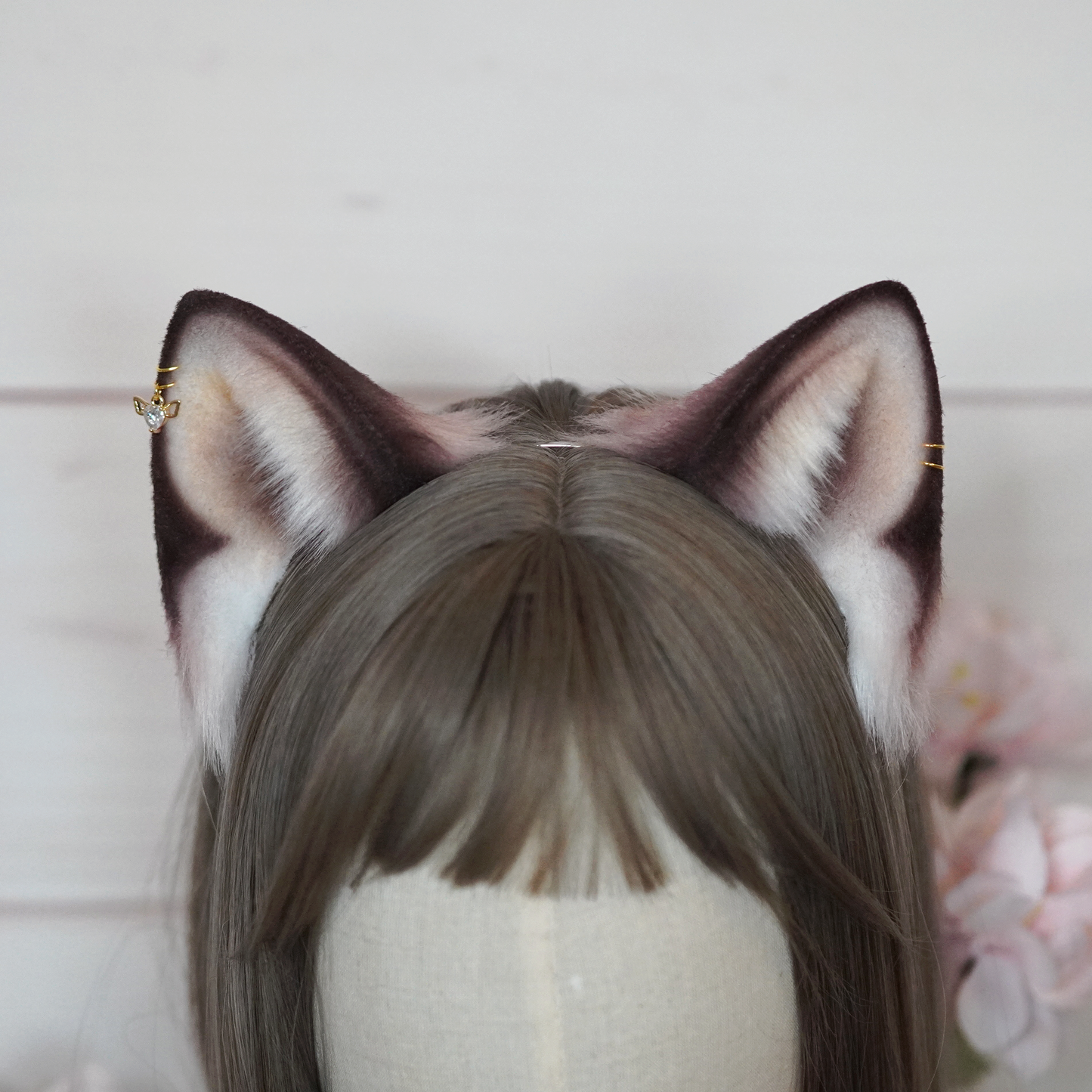 Cat Ears: handmade violet brown Cosplay Kitty ears