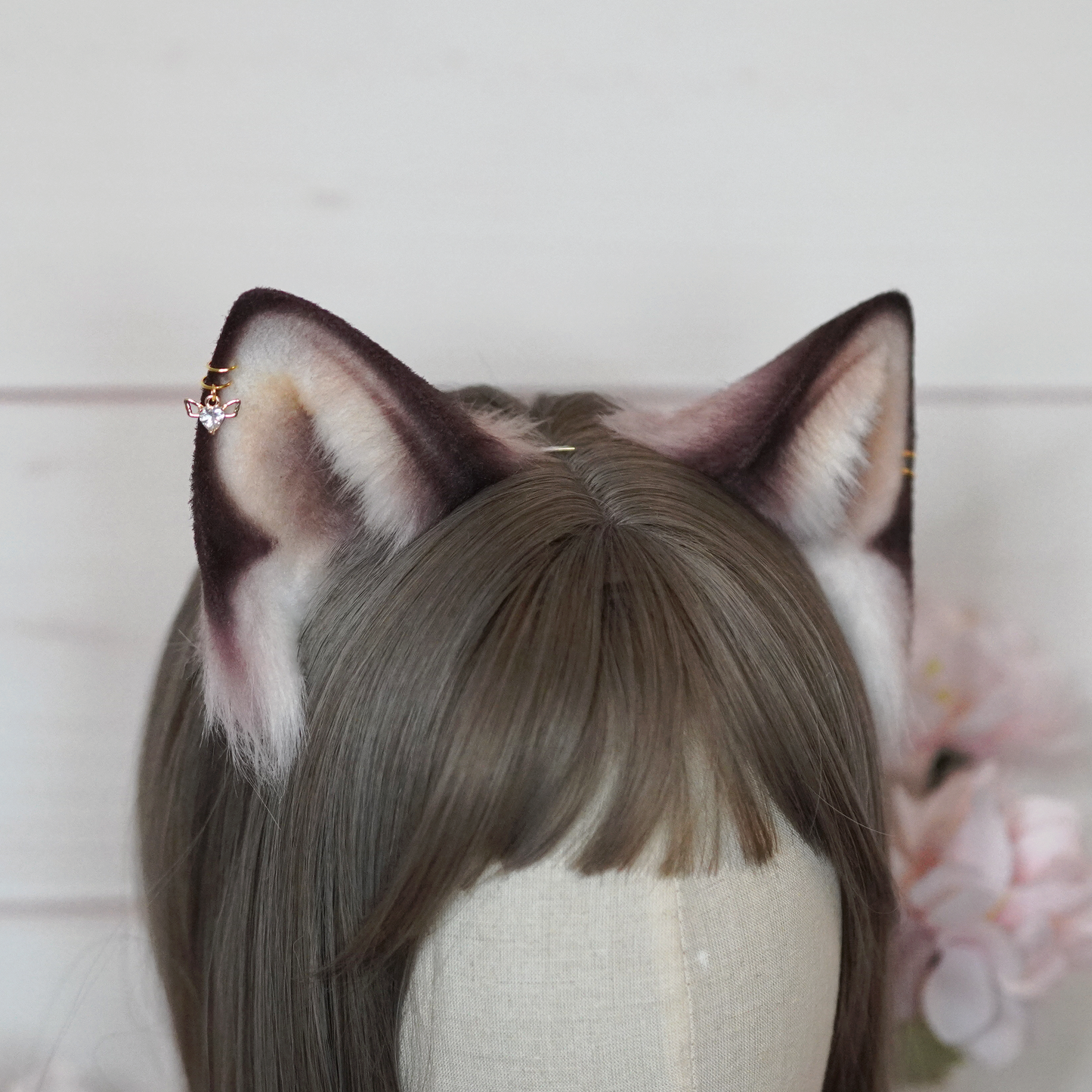 Cat Ears: handmade violet brown Cosplay Kitty ears