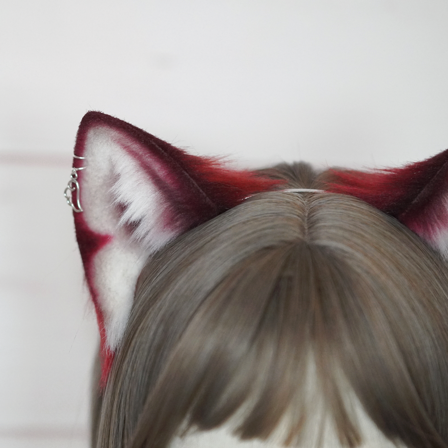 Cat Ears: handmade red Cosplay Kitty ears