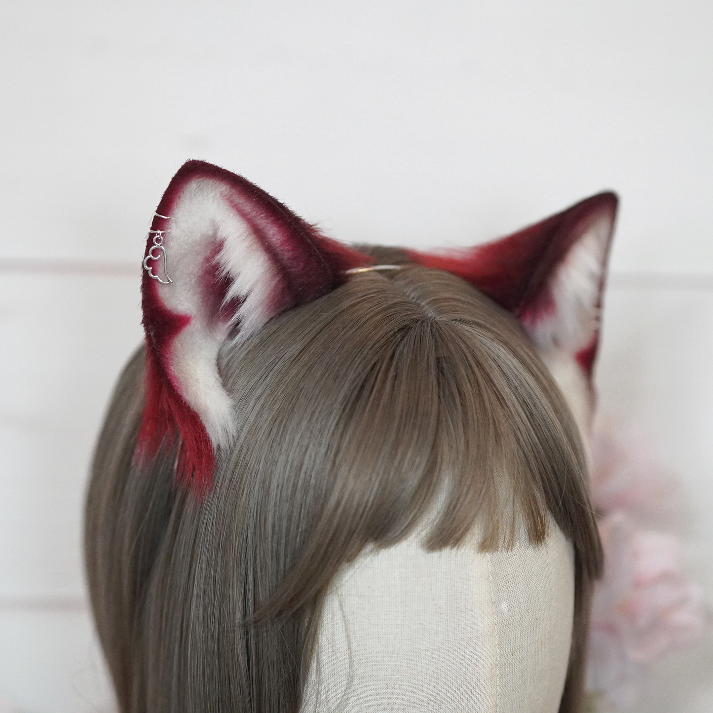 Cat Ears: handmade red Cosplay Kitty ears
