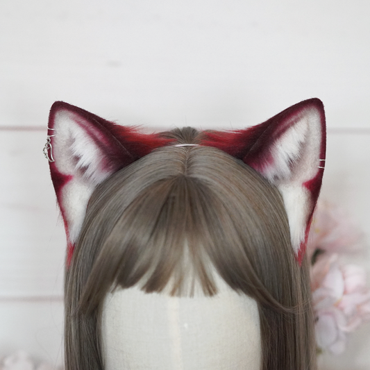 Cat Ears: handmade red Cosplay Kitty ears