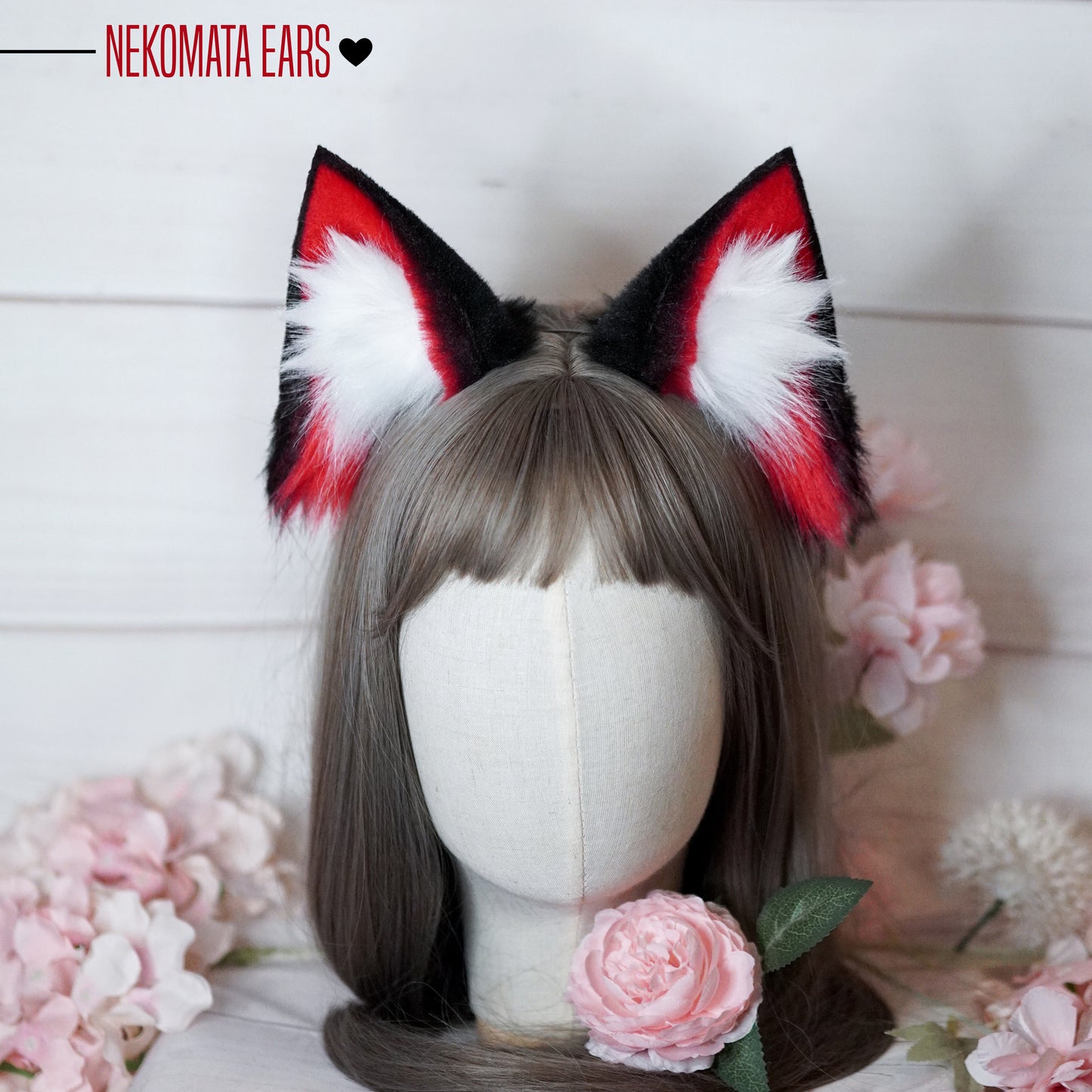 ZZZ Zenless Zone Zero Nekomata Ears in Red and Black