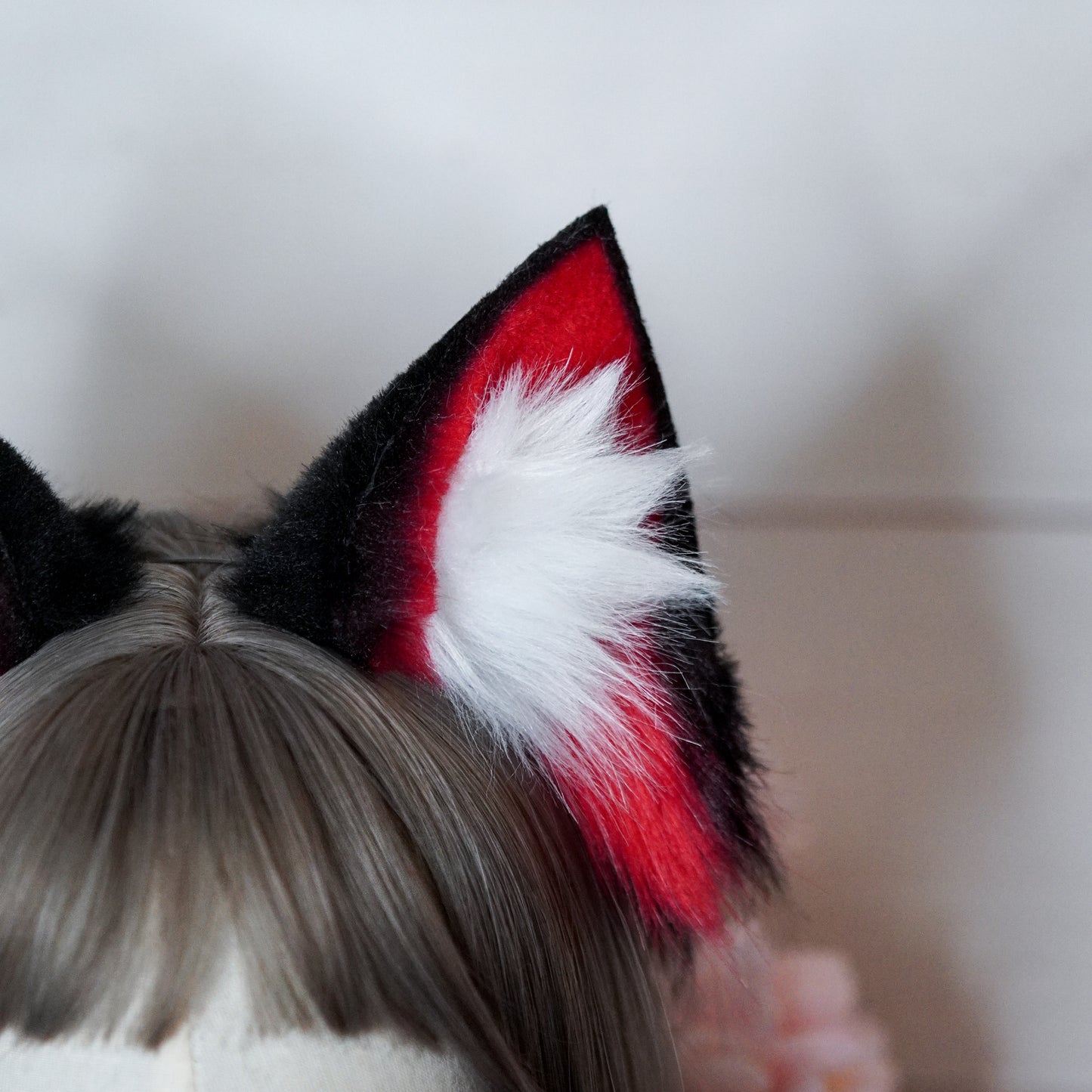 ZZZ Zenless Zone Zero Nekomata Ears in Red and Black