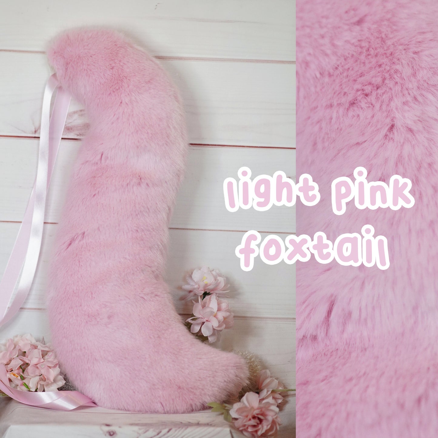 Ready to ship - Foxtail In Light Pink 70 cm