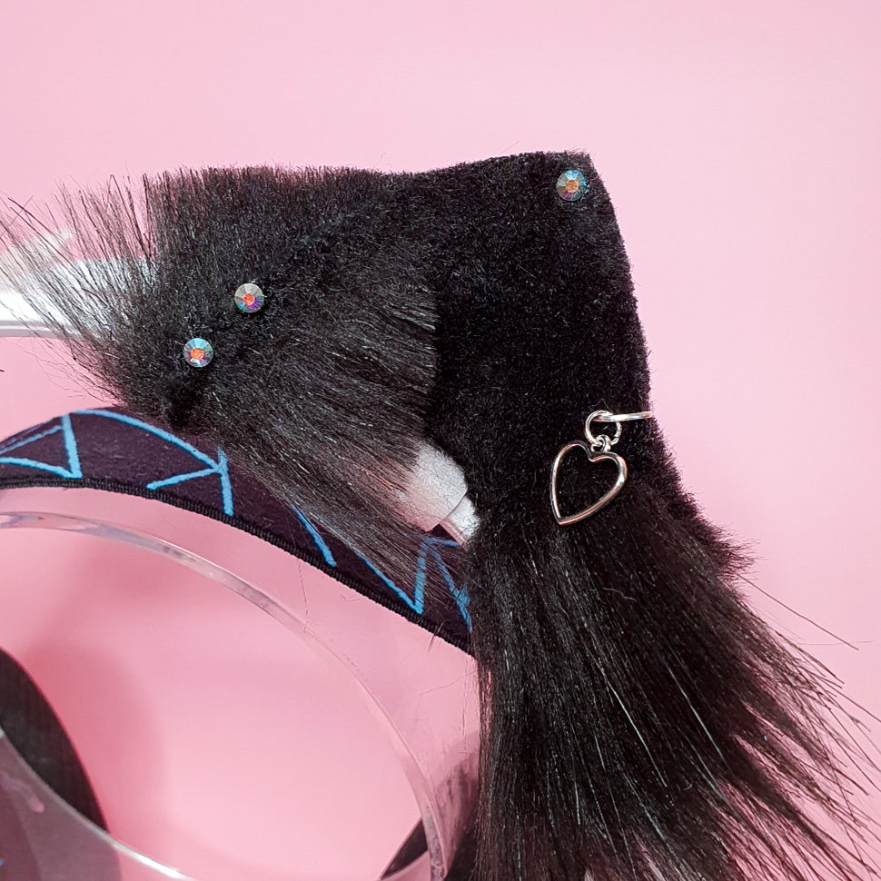 Headset Cat Ears in Black